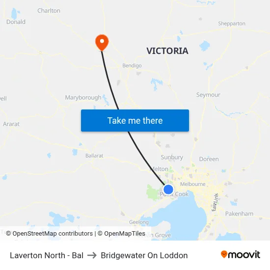 Laverton North - Bal to Bridgewater On Loddon map