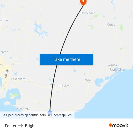 Foster to Bright map