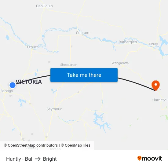 Huntly - Bal to Bright map