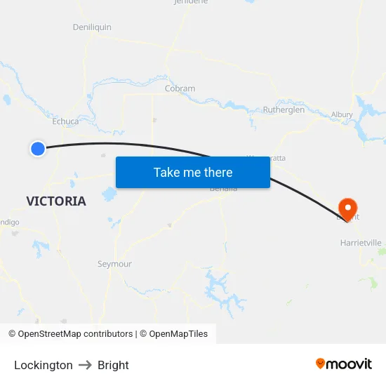 Lockington to Bright map