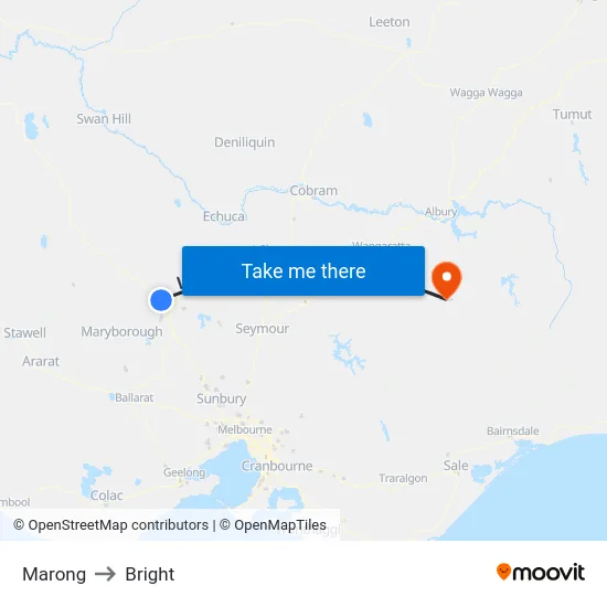 Marong to Bright map