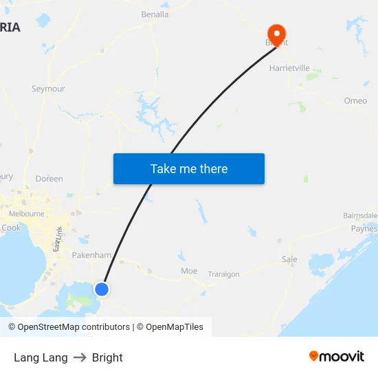 Lang Lang to Bright map