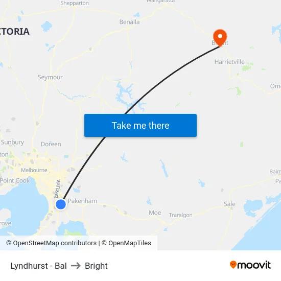 Lyndhurst - Bal to Bright map