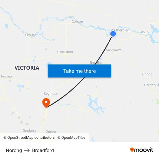 Norong to Broadford map