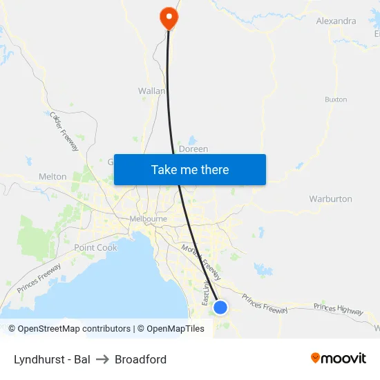 Lyndhurst - Bal to Broadford map