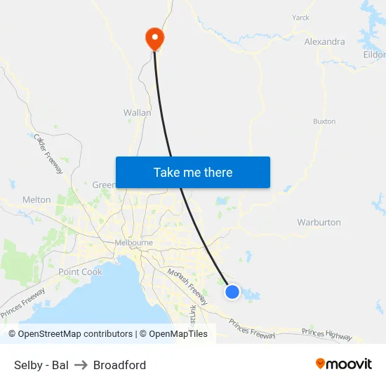 Selby - Bal to Broadford map