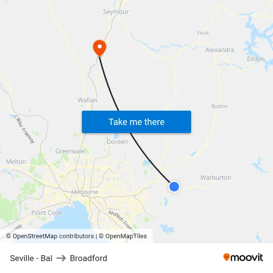Seville - Bal to Broadford map