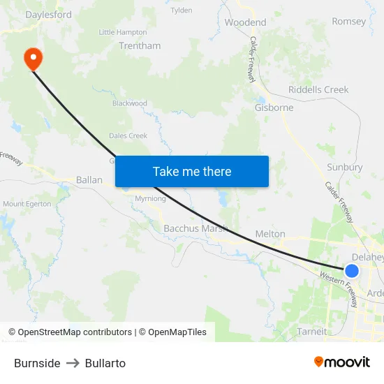 Burnside to Bullarto map