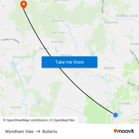 Wyndham Vale to Bullarto map