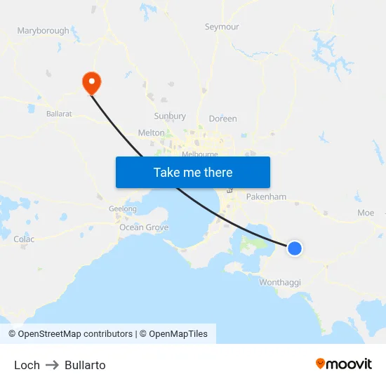 Loch to Bullarto map