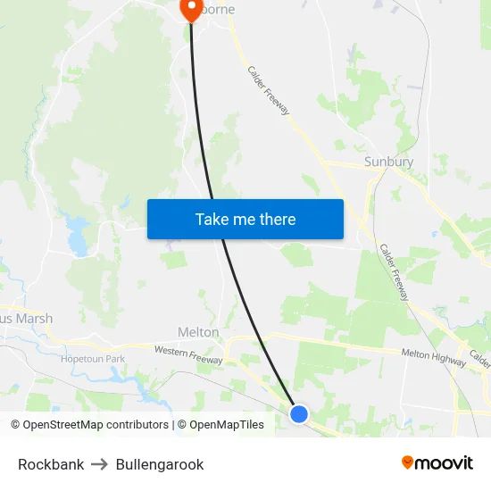 Rockbank to Bullengarook map