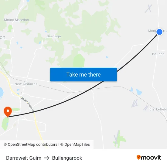 Darraweit Guim to Bullengarook map