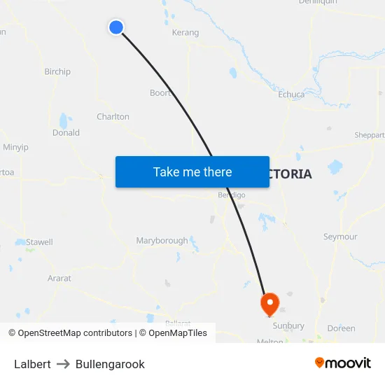 Lalbert to Bullengarook map