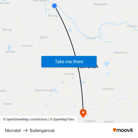 Murrabit to Bullengarook map
