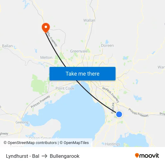 Lyndhurst - Bal to Bullengarook map