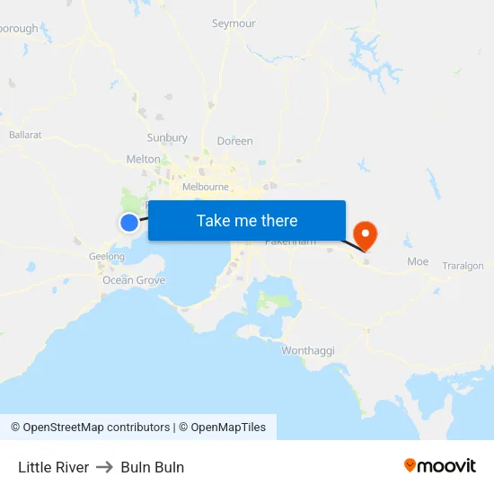 Little River to Buln Buln map