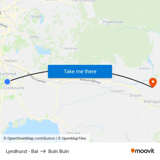 Lyndhurst - Bal to Buln Buln map