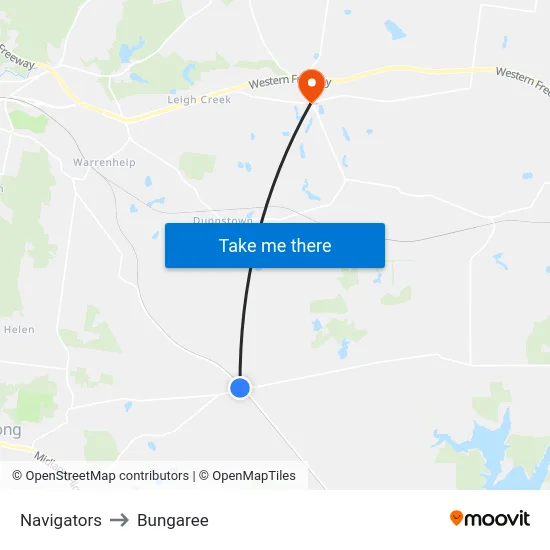 Navigators to Bungaree map