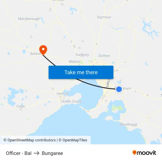 Officer - Bal to Bungaree map