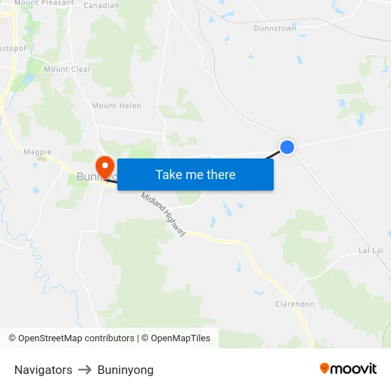 Navigators to Buninyong map