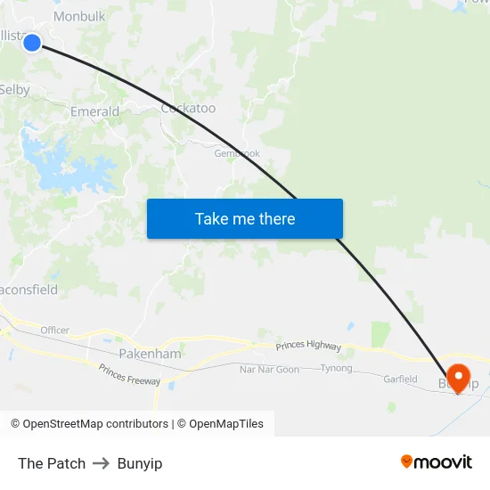 The Patch to Bunyip map