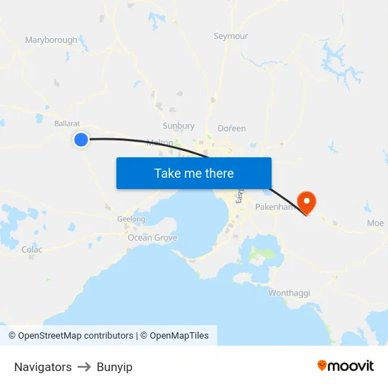 Navigators to Bunyip map