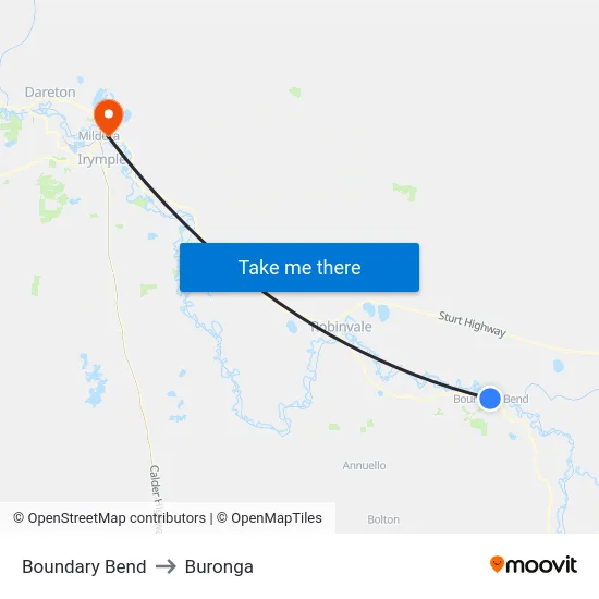 Boundary Bend to Buronga map