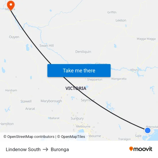 Lindenow South to Buronga map