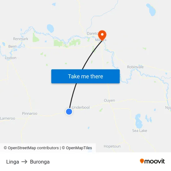 Linga to Buronga map