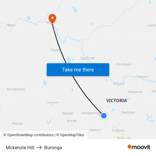 Mckenzie Hill to Buronga map