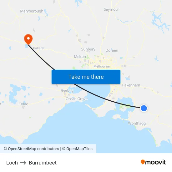 Loch to Burrumbeet map