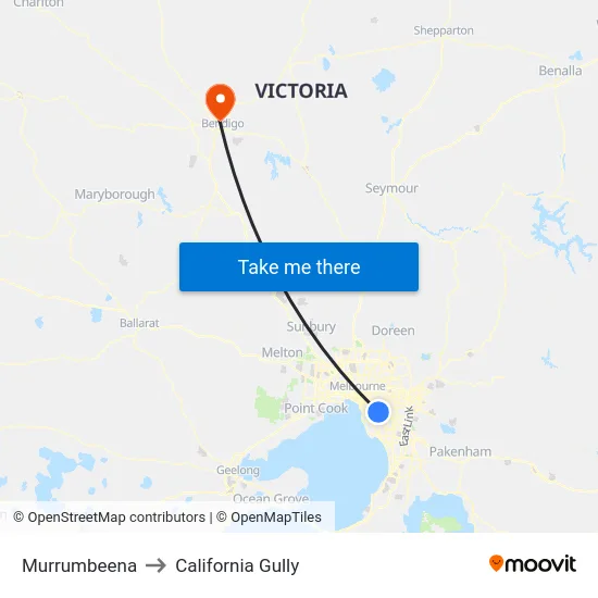 Murrumbeena to California Gully map