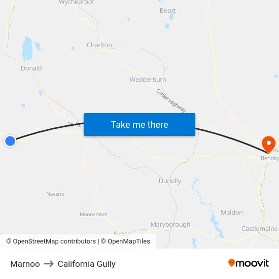 Marnoo to California Gully map