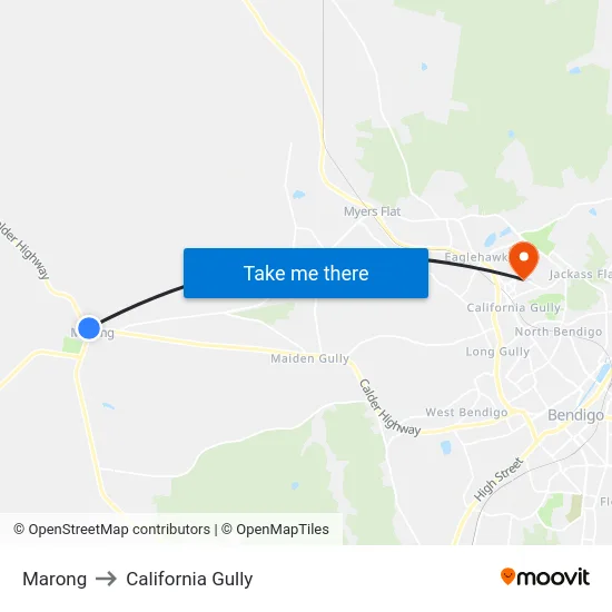 Marong to California Gully map