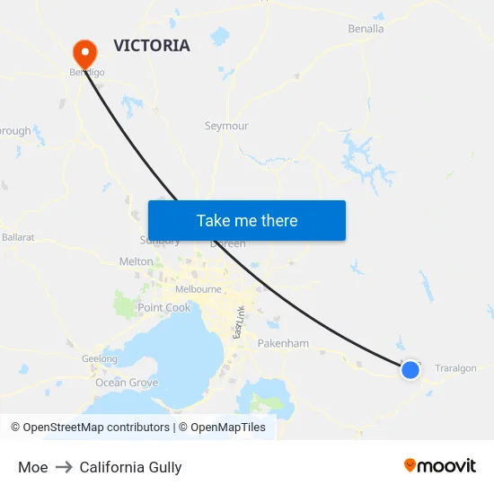 Moe to California Gully map