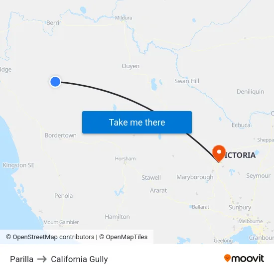 Parilla to California Gully map