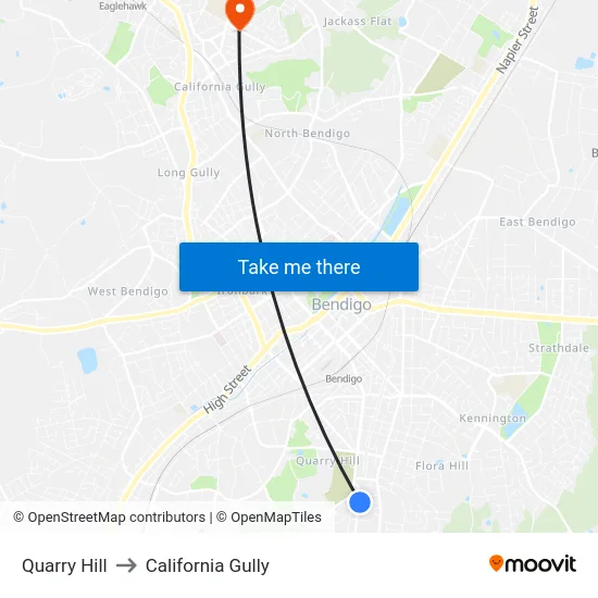 Quarry Hill to California Gully map