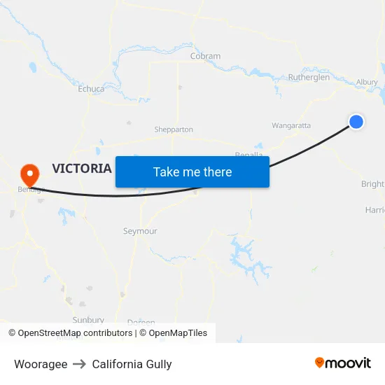 Wooragee to California Gully map