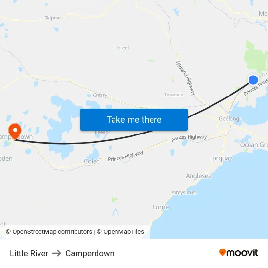 Little River to Camperdown map