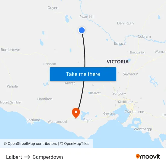 Lalbert to Camperdown map