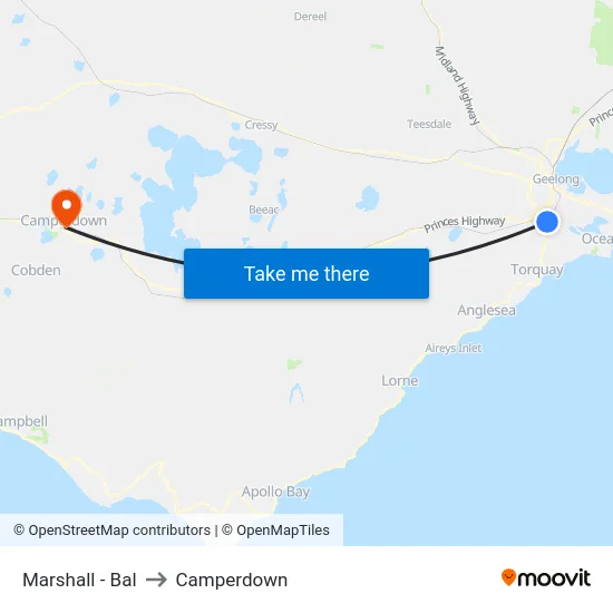 Marshall - Bal to Camperdown map