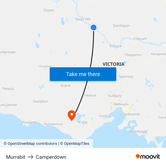 Murrabit to Camperdown map