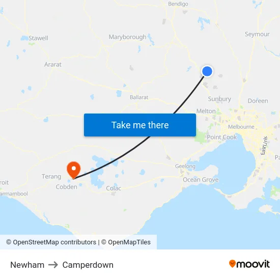 Newham to Camperdown map
