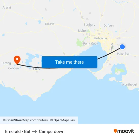Emerald - Bal to Camperdown map