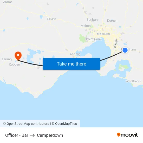 Officer - Bal to Camperdown map