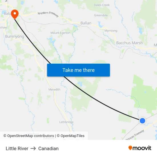 Little River to Canadian map