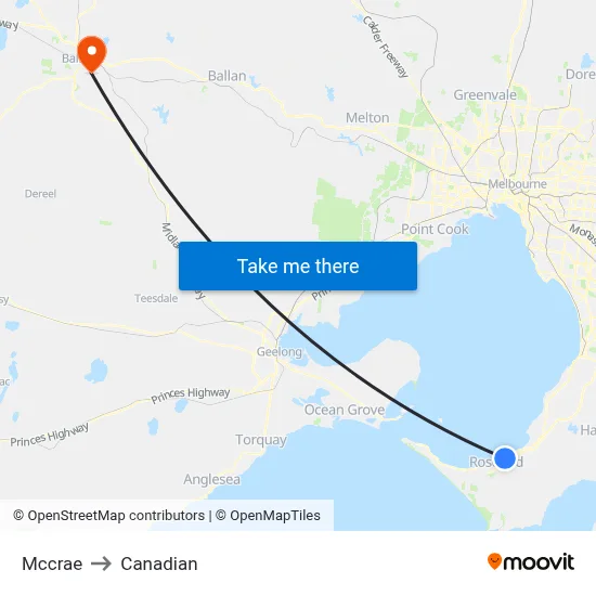 Mccrae to Canadian map