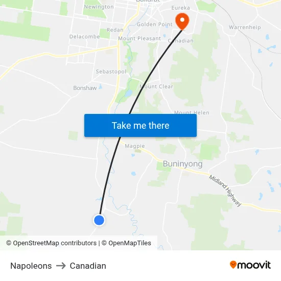 Napoleons to Canadian map