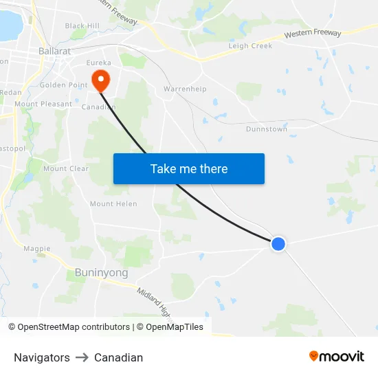 Navigators to Canadian map