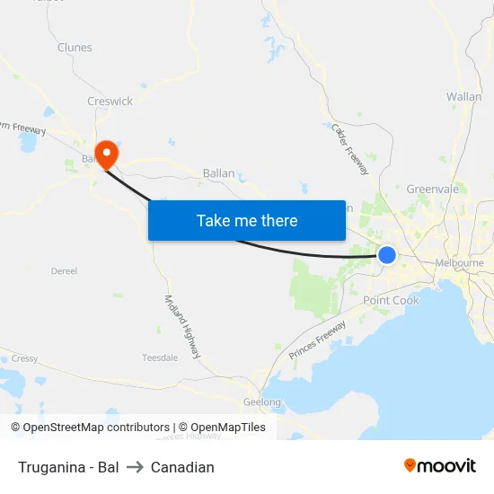 Truganina - Bal to Canadian map